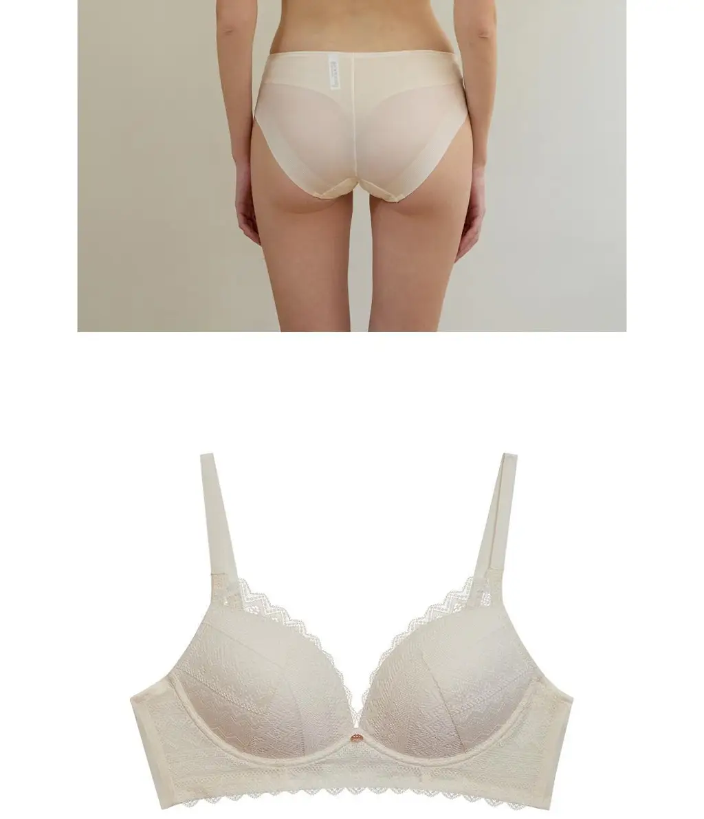 [Wonderbra] 로맨틱 레이스 노와이어 브라팬티 2종세트 라이트크림 WBW5N16_T 상세페이지 24